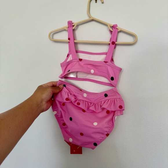 Gymboree Pink and Red Polka Dot Swimsuit - Picture 6 of 6